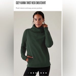 Athleta Cozy Karma Twist Neck Sweatshirt